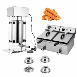 Churros készítő szett 15L elektromos töltővel és 2x10L olajsütő fritőzzel
